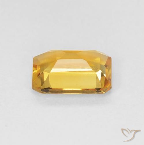 9,17 ctw natürlicher Medium Light Orange-Gold Citrin, Oktagonschliff, VVS-VS