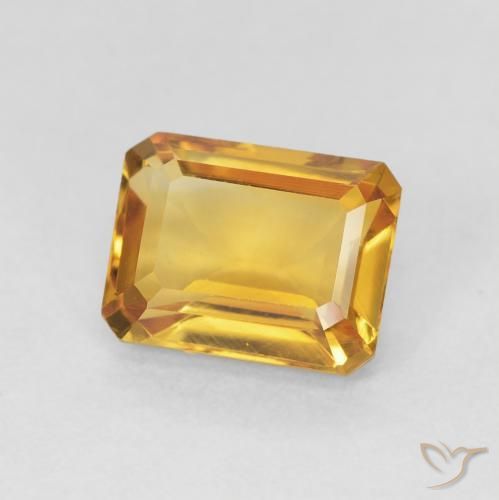 9,17 ctw natürlicher Medium Light-Golden Citrin, Oktagonschliff, VVS-VS