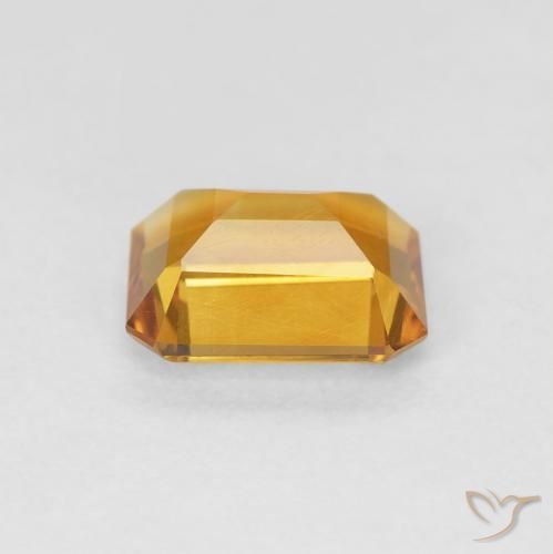 9,17 ctw natürlicher Medium Light Orange-Gold Citrin, Oktagonschliff, VVS-VS