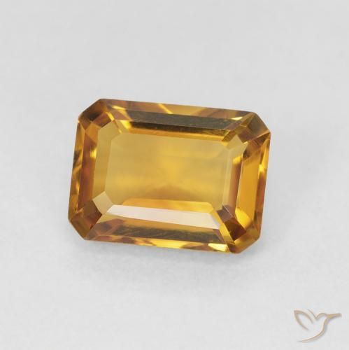 9,17 ctw natürlicher Medium Light-Golden Citrin, Oktagonschliff, VVS-VS