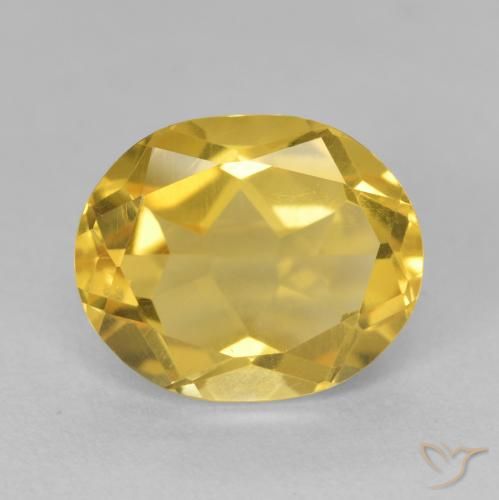 4.30ct Natürlicher Golden Citrin, Oval, VVS