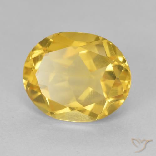 9,17 ctw natürlicher Golden Citrin, Oval, VVS