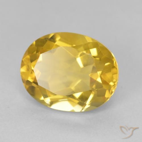 9,17 ctw natürlicher gold-orange Citrin, Oval, VVS