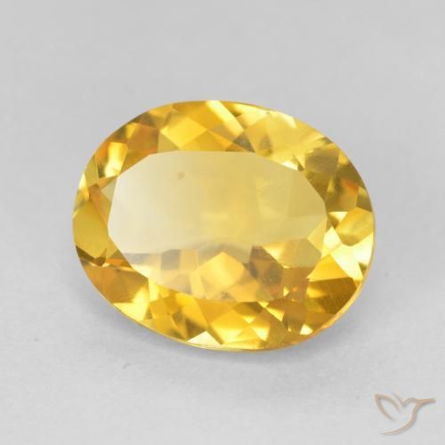 9,17 ctw natürlicher Mittelgold Citrin, Oval, VVS