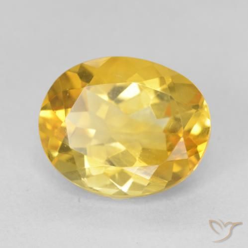 9,17 ctw natürlicher Mittelgold Citrin, Oval, VVS