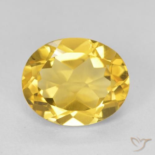 4.37ct Natürlicher Mittelgold Citrin, Oval, VVS