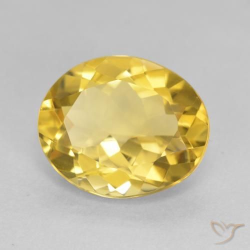 9,17 ctw natürlicher gold-orange Citrin, Oval, VVS