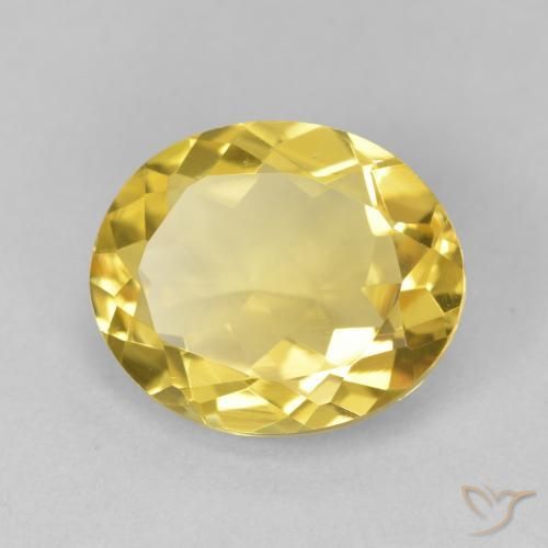 9,17 ctw natürlicher Mittelgold Citrin, Oval, VVS