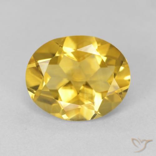 3.66ct Natürlicher Mittelgold Citrin, Oval, VVS