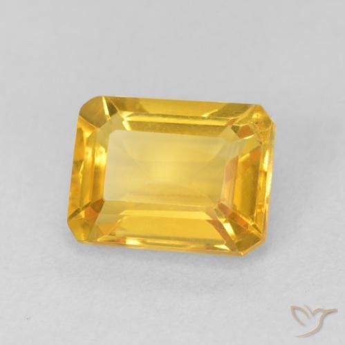 9,17 ctw natürlicher Mittelgold Citrin, Oktagonschliff, VVS-VS