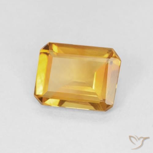 9,17 ctw natürlicher Orange-Gold Citrin, Oktagonschliff, VVS-VS
