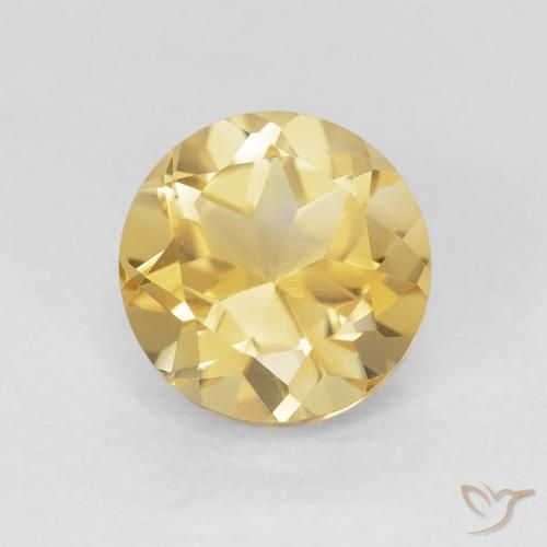 1.39ct Natürlicher Golden Citrin, Runden, VVS