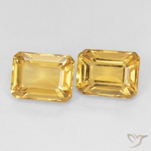 3.44 ct natürliche Tiefes Gold Citrin-Edelsteine, Oktagonschliff, VVS-VS