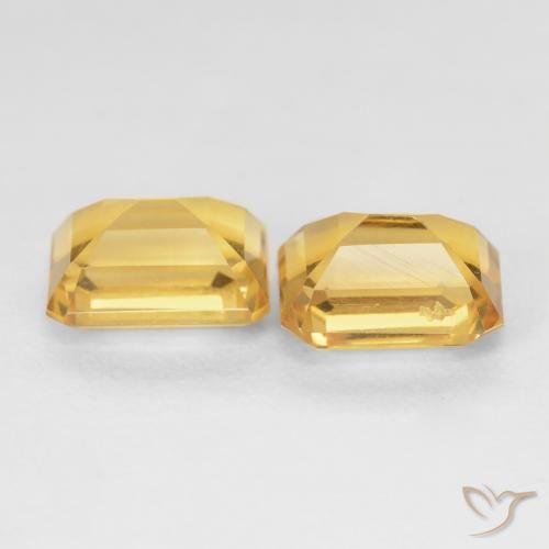 3.44 ct natürliche Tiefes Gold Citrin-Edelsteine, Oktagonschliff, VVS-VS