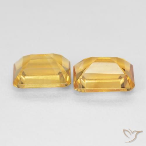 3.27 ct natürliche gold-orange Citrin-Edelsteine, Oktagonschliff, VS