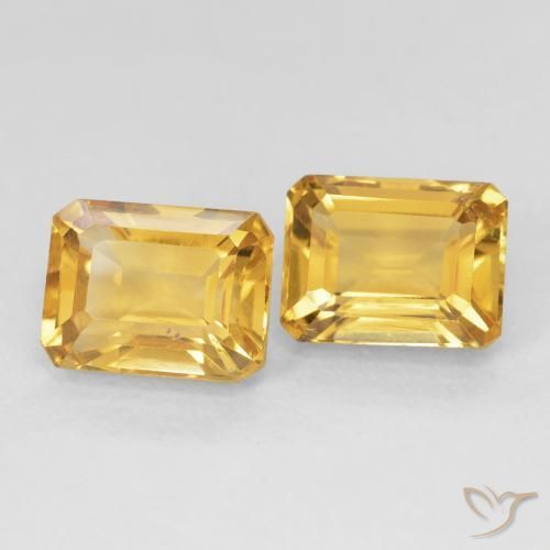 3.58 ct natürliche Golden Citrin-Edelsteine, Oktagonschliff, VS