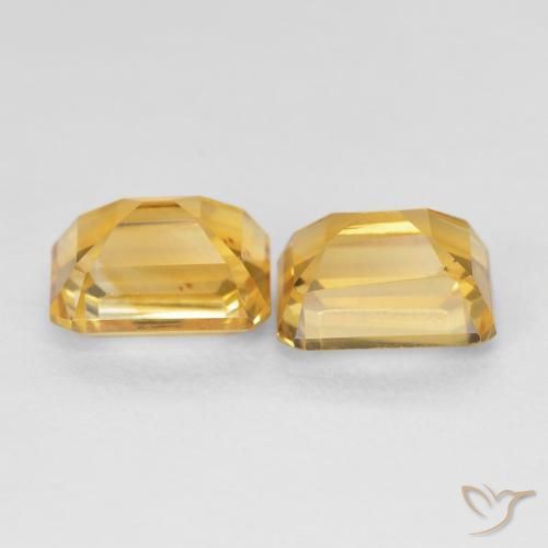 3.58 ct natürliche Golden Citrin-Edelsteine, Oktagonschliff, VS