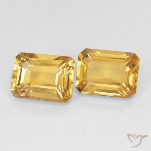3.17 ct natürliche Tiefes Goldorange Citrin-Edelsteine, Oktagonschliff, VVS