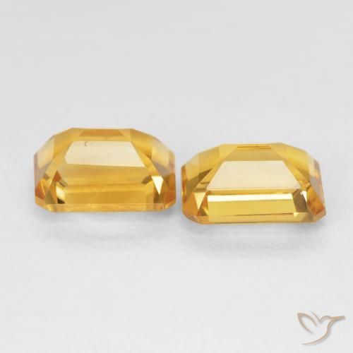 3.17 ct natürliche Tiefes Goldorange Citrin-Edelsteine, Oktagonschliff, VVS