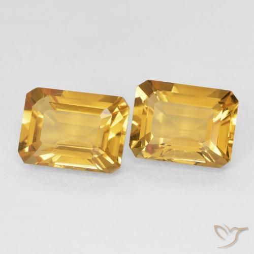 3.20 ct natürliche Medium Dark-Golden Citrin-Edelsteine, Oktagonschliff, VVS-VS