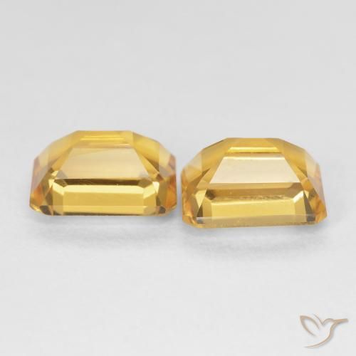 3.20 ct natürliche Medium Dark-Golden Citrin-Edelsteine, Oktagonschliff, VVS-VS