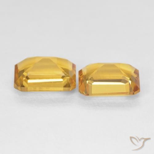 2.95 ct natürliche gold-orange Citrin-Edelsteine, Oktagonschliff, VVS-VS