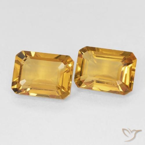 3.01 ct natürliche Medium Light-Golden Citrin-Edelsteine, Oktagonschliff, VVS-VS