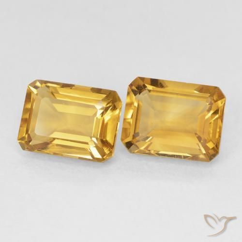 3.23 ct natürliche Dunkelgolden Citrin-Edelsteine, Oktagonschliff, VVS-VS