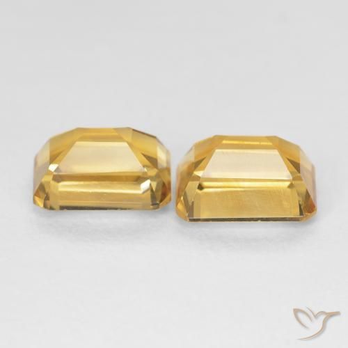 3.23 ct natürliche Dunkelgolden Citrin-Edelsteine, Oktagonschliff, VVS-VS