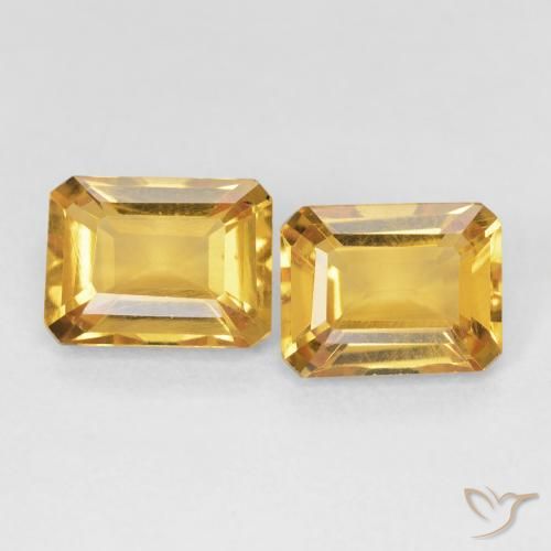 2.98ctw Natürlicher Mittleres Gold Citrin, Smaragdschliff, VVS-VS
