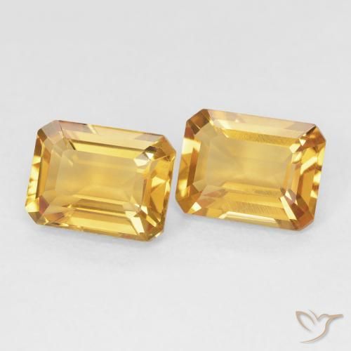 2.93 ct natürliche Orange-Gold Citrin-Edelsteine, Oktagonschliff, VVS-VS
