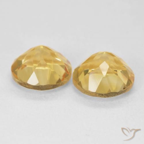 3.86 ct natürliche gold-orange Citrin-Edelsteine, Runden, VVS