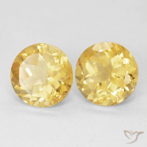 4.02 ct natürliche Mittleres Gold Citrin-Edelsteine, Runden, VS