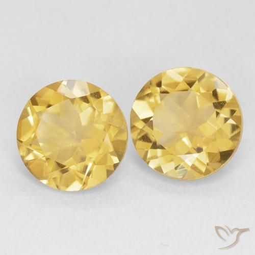 3.66 ct natürliche Mittleres Gold Citrin-Edelsteine, Runden, VS