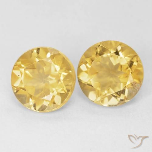 3.68 ct natürliche Mittleres Gold Citrin-Edelsteine, Runden, VS