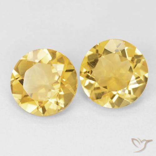 3.09 ct natürliche Mittleres Gold Citrin-Edelsteine, Runden, VVS
