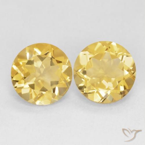 3.59ctw Natürlicher Mittleres Gold Citrin, Runden, VVS