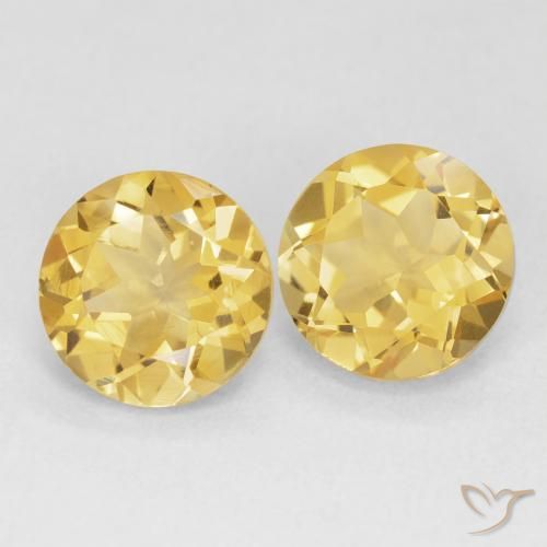 3.59 ct natürliche Mittleres Gold Citrin-Edelsteine, Runden, VVS