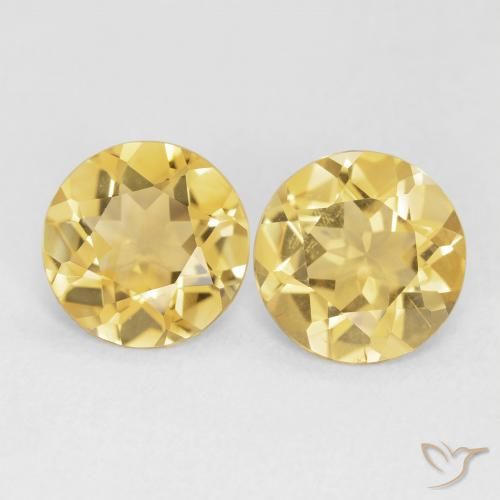 2.67ctw Natürlicher gold-orange Citrin, Runden, VVS