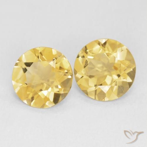 2.67 ct natürliche gold-orange Citrin-Edelsteine, Runden, VVS