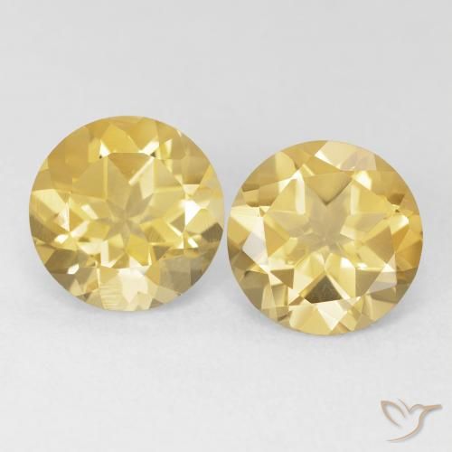 3.54ctw Natürlicher Mittleres Gold Citrin, Runden, VVS