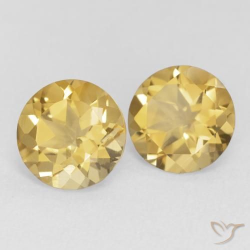 3.54 ct natürliche Mittleres Gold Citrin-Edelsteine, Runden, VVS