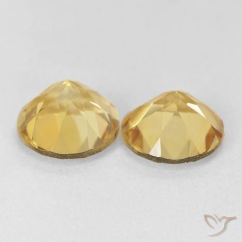 3.54 ct natürliche Mittleres Gold Citrin-Edelsteine, Runden, VVS