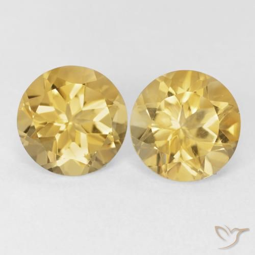 3.76ctw Natürlicher Golden Citrin, Runden, VVS
