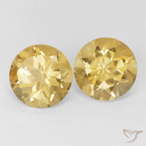 3.76 ct natürliche Golden Citrin-Edelsteine, Runden, VVS