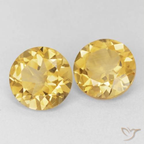 3.44 ct natürliche Mittleres Gold Citrin-Edelsteine, Runden, VVS