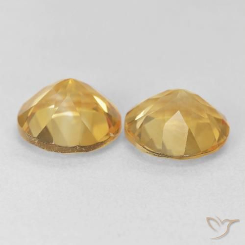 3.44 ct natürliche Mittleres Gold Citrin-Edelsteine, Runden, VVS