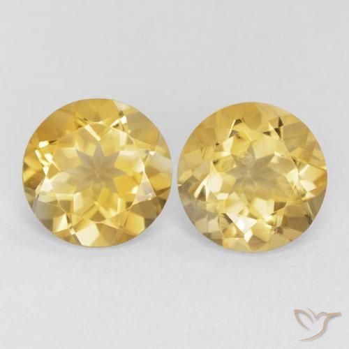 3.29ctw Natürlicher Golden Citrin, Runden, VVS