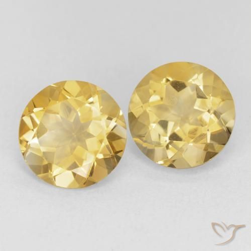 3.29 ct natürliche Golden Citrin-Edelsteine, Runden, VVS