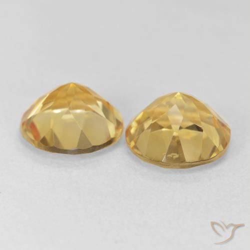 3.29 ct natürliche Golden Citrin-Edelsteine, Runden, VVS